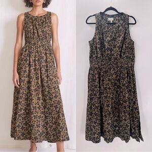 APIECE APART Bali Tank Midi Dress Floral Olive Size 2X